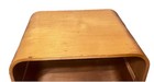 Mid-century Modern Danish Industrial Bentwood Rolling Cube End Table Stand