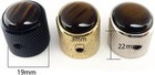 4pcs Amber Top Guitar Dome Knob Volume Tone Control Knobs For Electric Black 