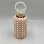 Bkr Little 500ml 16oz  Glass Water Bottle Pink Spiked  Silicon Bottle Kiss Cap