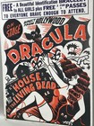 Vintage 1961 Dr Silkini Dracula Spook Show House Of The Living Dead Poster Ohio
