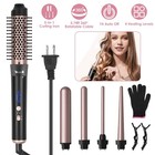 5 In 1 Hair Curling Wand Set Interchangeable Barrels Thermal Brush Curler