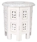 Bedding Craft Wooden End Table  Side Table Hand Carved Wooden     Vintage Boho    
