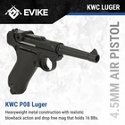 Evike Airguns - Kwc P08 Luger Co2 Powered 4 5mm Air Pistol One Size  Black 