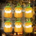 Everbrite 6pc Halloween Pumpkin Lantern Lightup Collapsible Jack O Lantern Light
