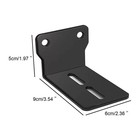 Black Metal Long Speaker Bracket Wall Mount For Tv Audio Systems Setup