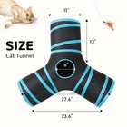 Tempcore Pet Cat Tunnel Tube Cat Toys 3 Way Collapsible Tunnels For Indoor