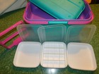 Eagle Craftstor Sewing Storage Organizer Craft Tote W Boxes Handle Vtg 90 s 20 