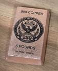 5 Lb  999 Copper Bullion Bar American 250th Anniversary Edition
