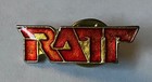 Vintage Early 80 s Ratt Logo   Stephen Pearcy Enamel Pins Rock   Roll Hair Bands