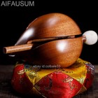 3 5 -14  Aifausum Red Sandalwood Wooden Fish Muyu Carved Temple Block Zen Drum
