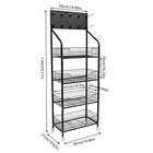 4tier Mobile Retail Snack Storage Organizer Display Rack Basket Stand50 27 140cm