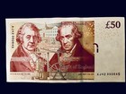 British 50 Pounds Real    crisp    Banknote