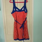 Columbia Adjustable Florida Gators Cotton Dress Orange  Gingham M