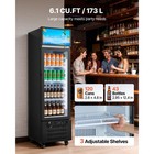 Uimoso Commercial Upright Refrigerator 6 1 Cu ft Beverage Display Cooler