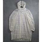 Chloe Engineered Embroidered Structural Lace Parka Jacket White 38 Hooded