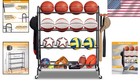 Versatile Sports Organizer - 4-tier Rolling Rack For Garage And Outdoor Use