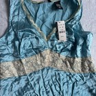 Y2k New York   Company Silk Blue Lace Tops Camisole Women s Small
