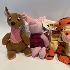Disney Store Mini Bean Bag Plush Winnie The Pooh Characters Lot Of 5 With Tags