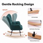 Nursery Rocking Chairs With High Backrest Armchair Comfy Reading Chair Green