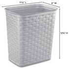 Bathroom Trash Can  3 4 Gallon Plastic Weave Garbage Bucket Bin With No Lid