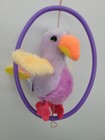 Vintage 1979 Dan Dee Hanging Plush Parrot In Oval Plastic 8 