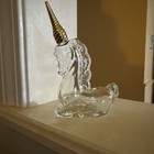 Vintage Avon Charisma Glass Unicorn Perfume Cologne Bottle Decanter Empty 