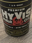 Vintage Hyvis Motor Oil Can Gas Service Station 1 Qt Metal