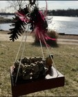 Wood stone Bird Feeder  Attract Birds To Your Yard Or Garden Area  Heavy Duty 