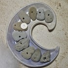 10 Holey Hag Stone Natural Surf Tumbled Beach Rock Wishing Good Luck Fairy  1880