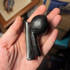 Vintage Savinelli   Genuine Sandblast Bent Author Briar Tobacco Smoking Pipe Vtg
