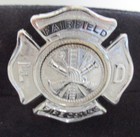 Wool Fireman Dress Or Parade Hat Size 7 W Fairfield Ct Fire Co 1 Hat Badge