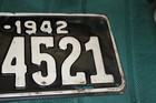 Iowa License Plate 1942 Scott County 82-14521