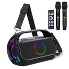 Rechargeable Karaoke Party Speaker 100w  With 2 Wireless Microphones For Adults
