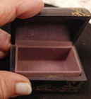 Vintage Italian Leather Domed Rectangular Trinket Or Jewelry Box 