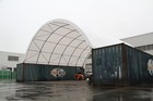 20 x20 x6 6  11oz Pe Canvas Fabric Building Shipping Container Canopy Shelter