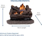 Duluth Forge Dls-18r-2 Dual Fuel Ventless Fireplace Logs Set With Remote Control