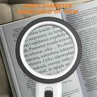 30x Jumbo Handheld Magnifying Glass W 12 Bright Led Light Illuminated Magnifier