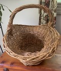 Vintage Willow Gathering Basket Rustic Farmhouse