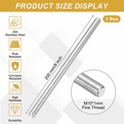 M10x1mm 200mm 304 Stainless Steel Fully Threaded Rod