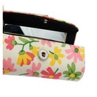 Vintage Retro Lipstick Case Holder With Mirror Floral Flower Power Design