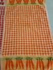 Vintage Linen Tea Towels Vegetable Print Kitchen Towels Carrots Strawberrie Lot 