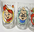 Alvin And The Chipmunks Vintage Drinking Glasses Complete Set Of 4 Glasses 1985