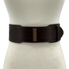 Women s Wide Elastic Vintage Soft Full Grain Leather Stretch Boho Waistband Belt