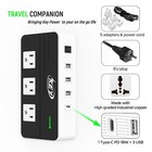 220v To 110v Step Down Voltage Converter 3-outlet 4 Usb Travel Adapter Converter