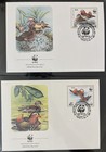 World Wwf Wildlife Fdc Covers Postcards  24  stamps X 4  mk8473