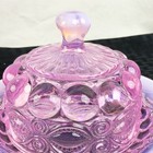 Mosser Glass Pink Opalescent Butter Dish Eye Winker 