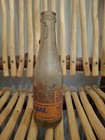Vintage M m Quality Beverages Glass Bottle 7 Oz  Ogden Utah Orange blue Graphic