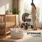 Tuweipaike Baby Diaper Caddy Organizer  Portable Nursery Pinkish White