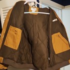 Uniwear Men s Brown Hooded Full Zip Lined Quilted Bomber Jacket Short Fall
