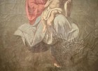 Antique Old Masters Virgin Mary   Child   Large 19th Century Oil Painting